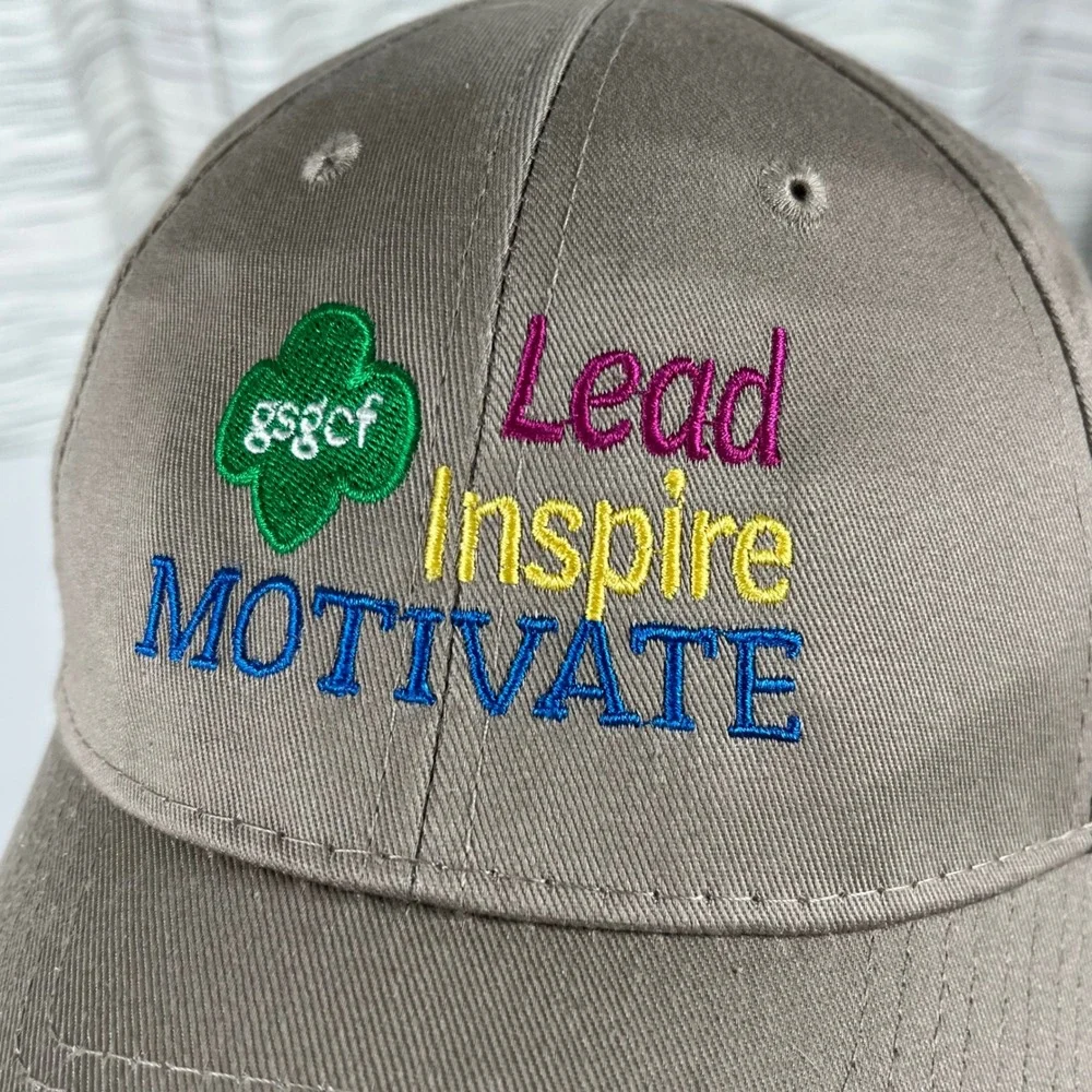 Port & Company Girl Scouts GSGCF Hat Khaki Lead Inspire Motivate Cap CP80A‎